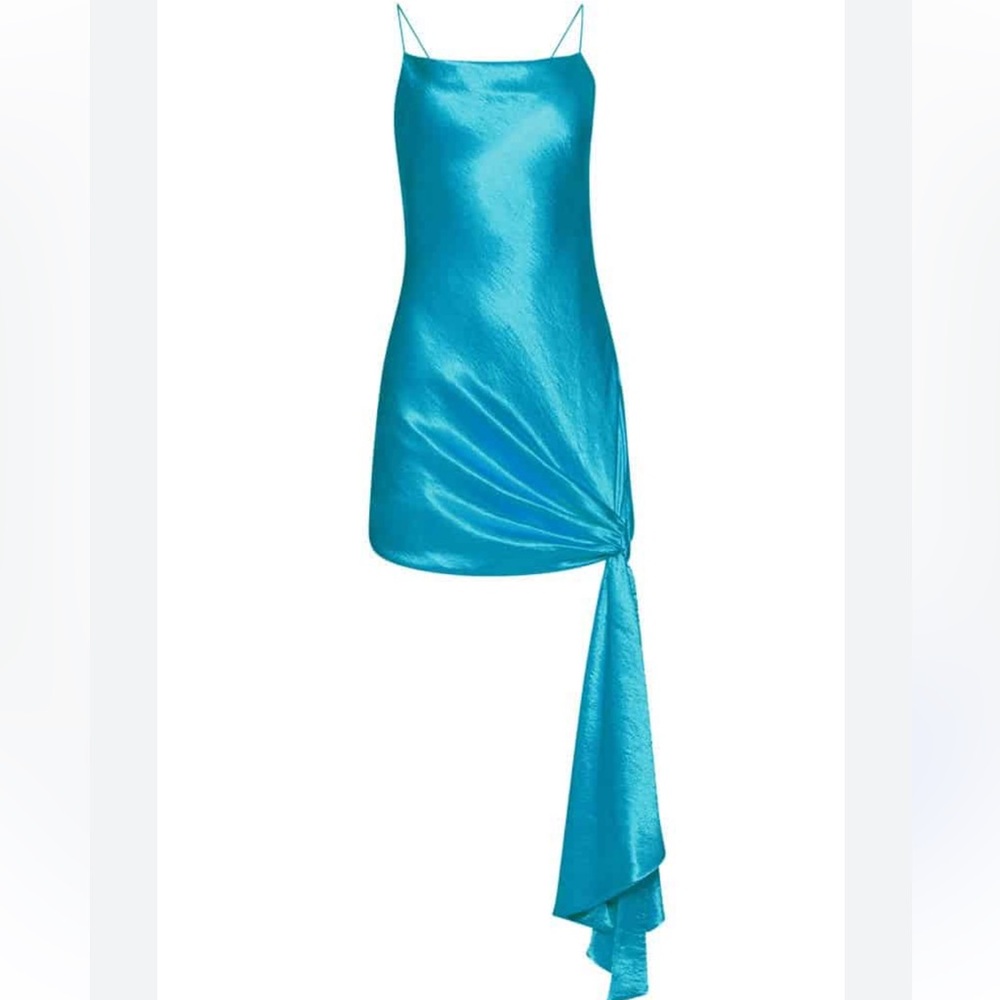 Cinq à Sept Asymmetrical Turquoise Skirt